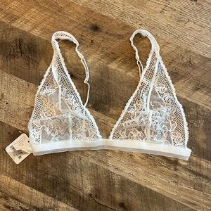 Elegant White Lace Bralette